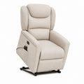 Elektrischer Aufstehsessel Relaxsessel beige mit Polyesterbezug und Stahlgestell 90 x 96 x 106 cm