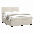 Polsterbett Beige mit Polyesterbezug Rechteckig 180 x 200 cm