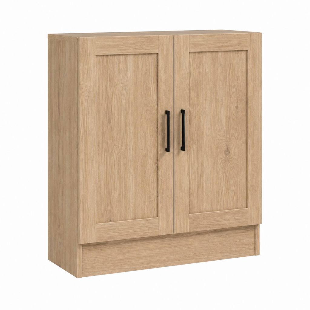 Aktenschrank mit 2 Türen Eiche-Optik Spanplatte 80 x 40 x 120 cm