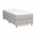 Boxspringbett Hellgrau Polyester Rechteckig mit Matratze Liegefläche 90 x 200 cm